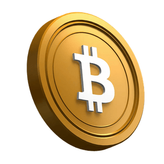 Bitcoin-BTC-Münze im Hero-Bereich schräg geneigt dargestellt