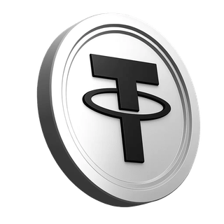 Tether USDT Coin-Symbol im Vertrauensabschnitt der Trading-Community